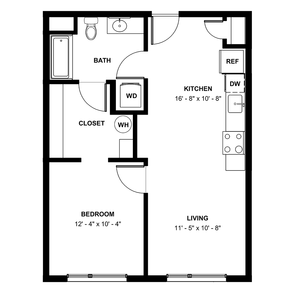 1-1B floor plan