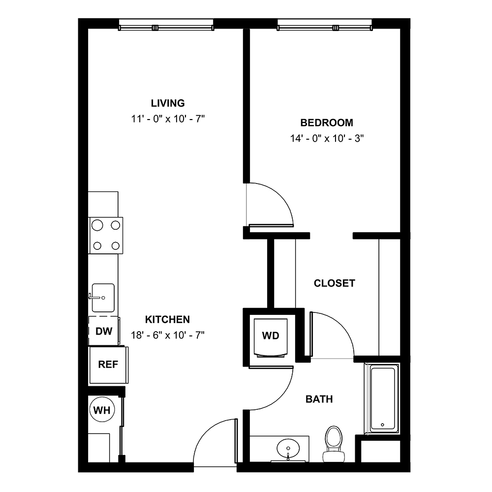 1-1A floor plan