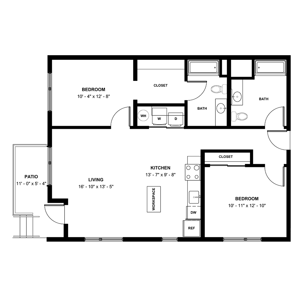2-2A Type A floor plan