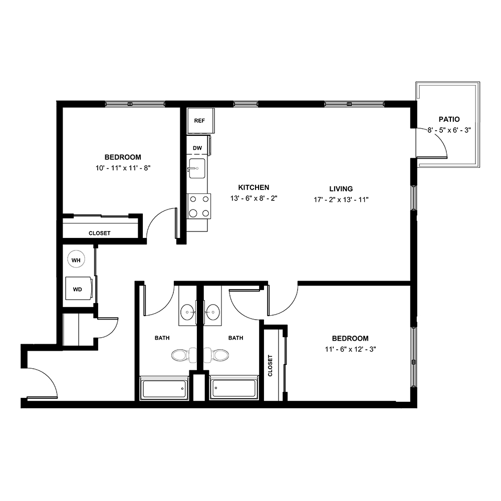 2-2C floor plan