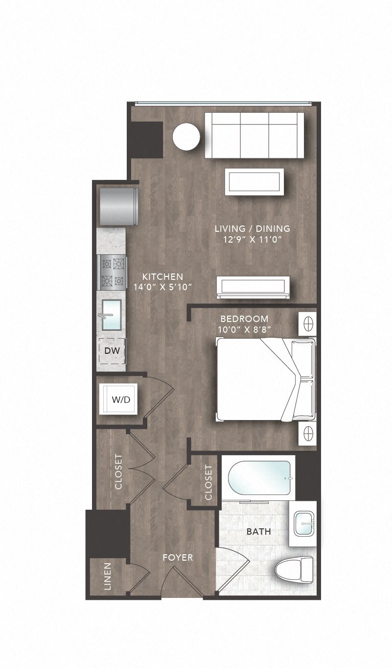 A Units floor plan