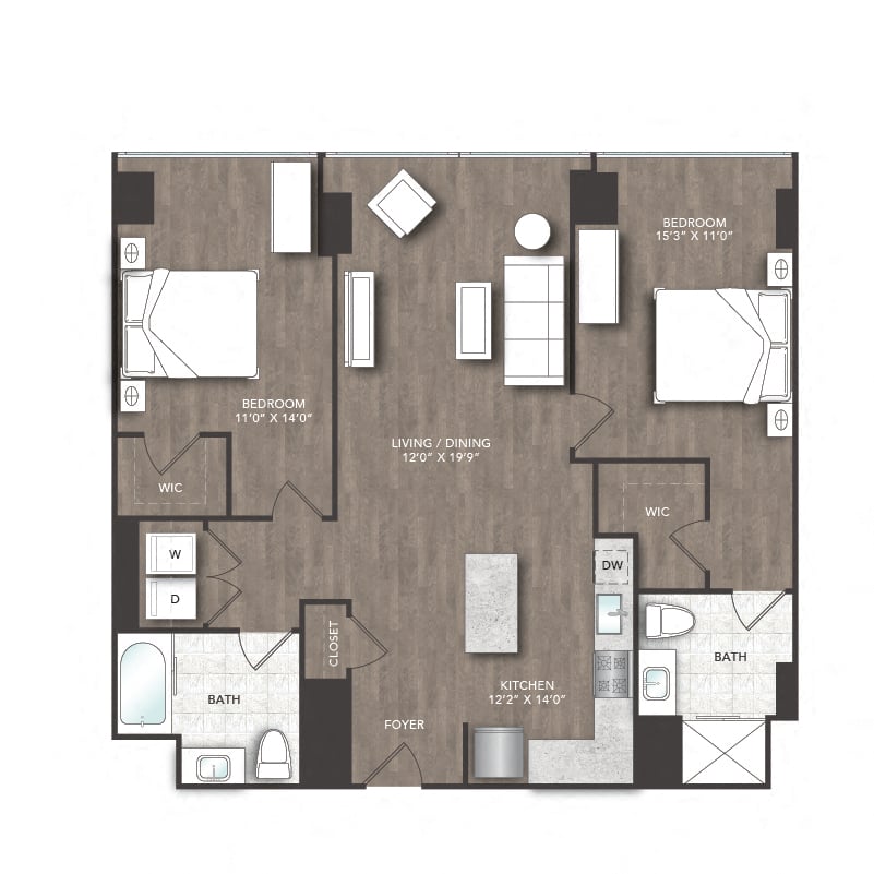 B Units floor plan
