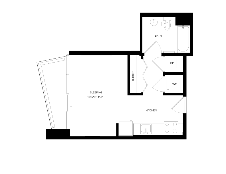 Studio-1 floor plan