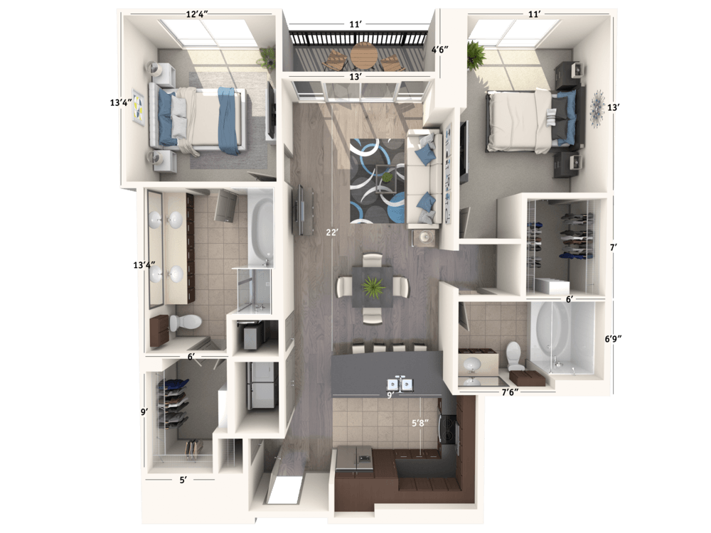 B2A floor plan