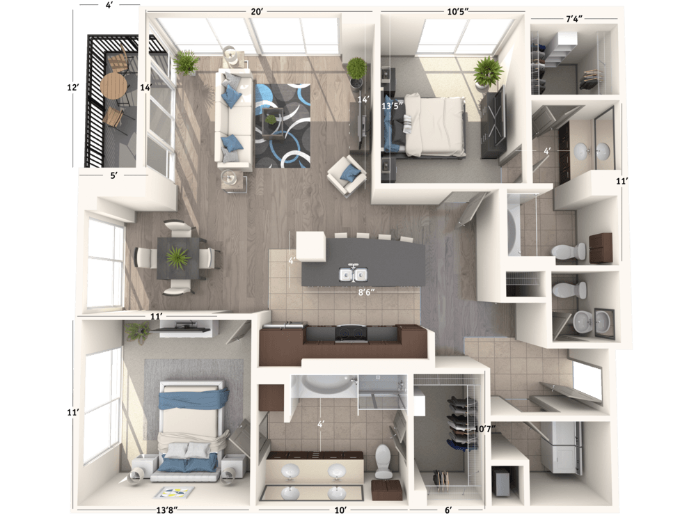 B2C floor plan