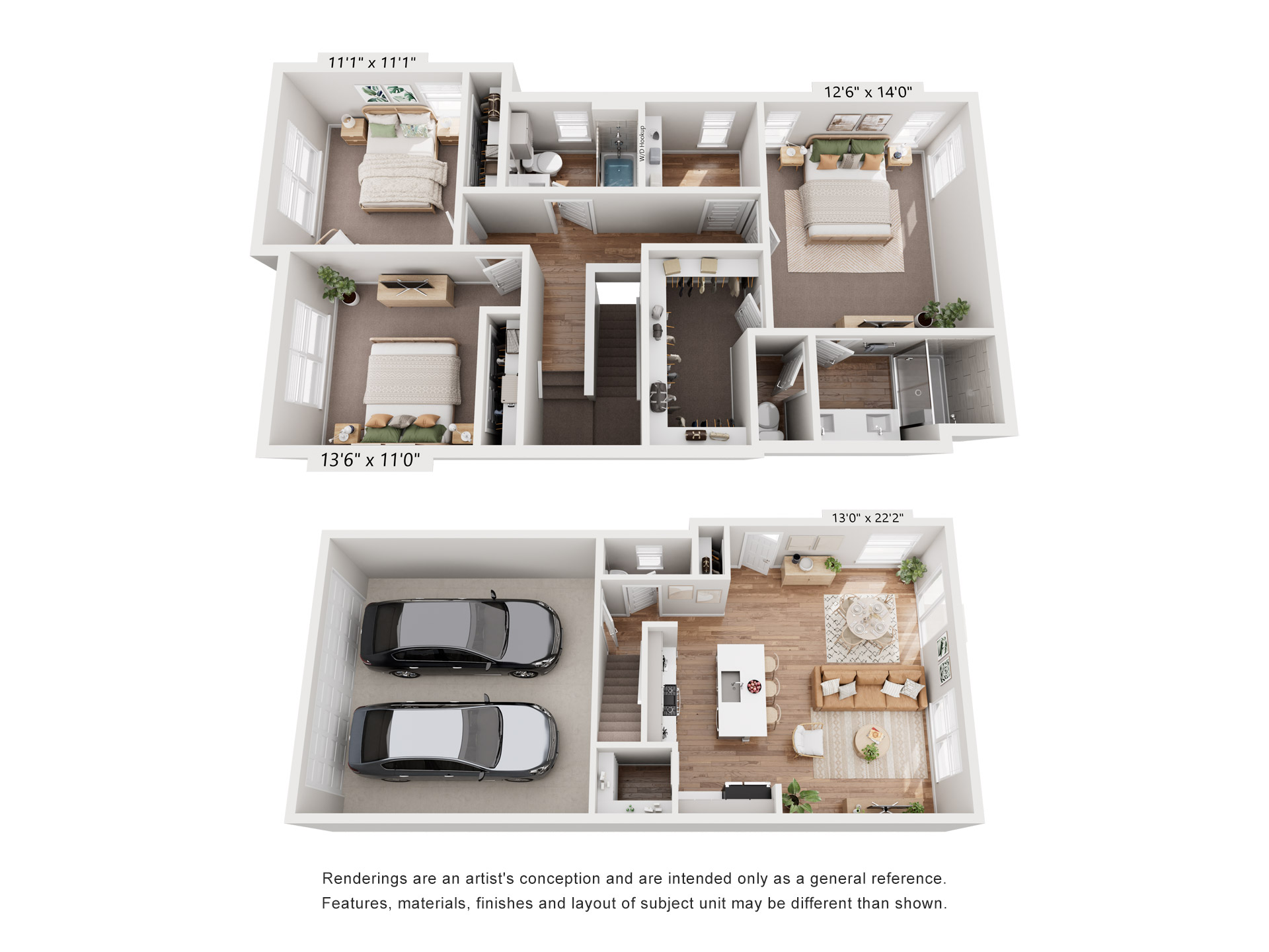 Duplex 2C - Elevation A-III floor plan