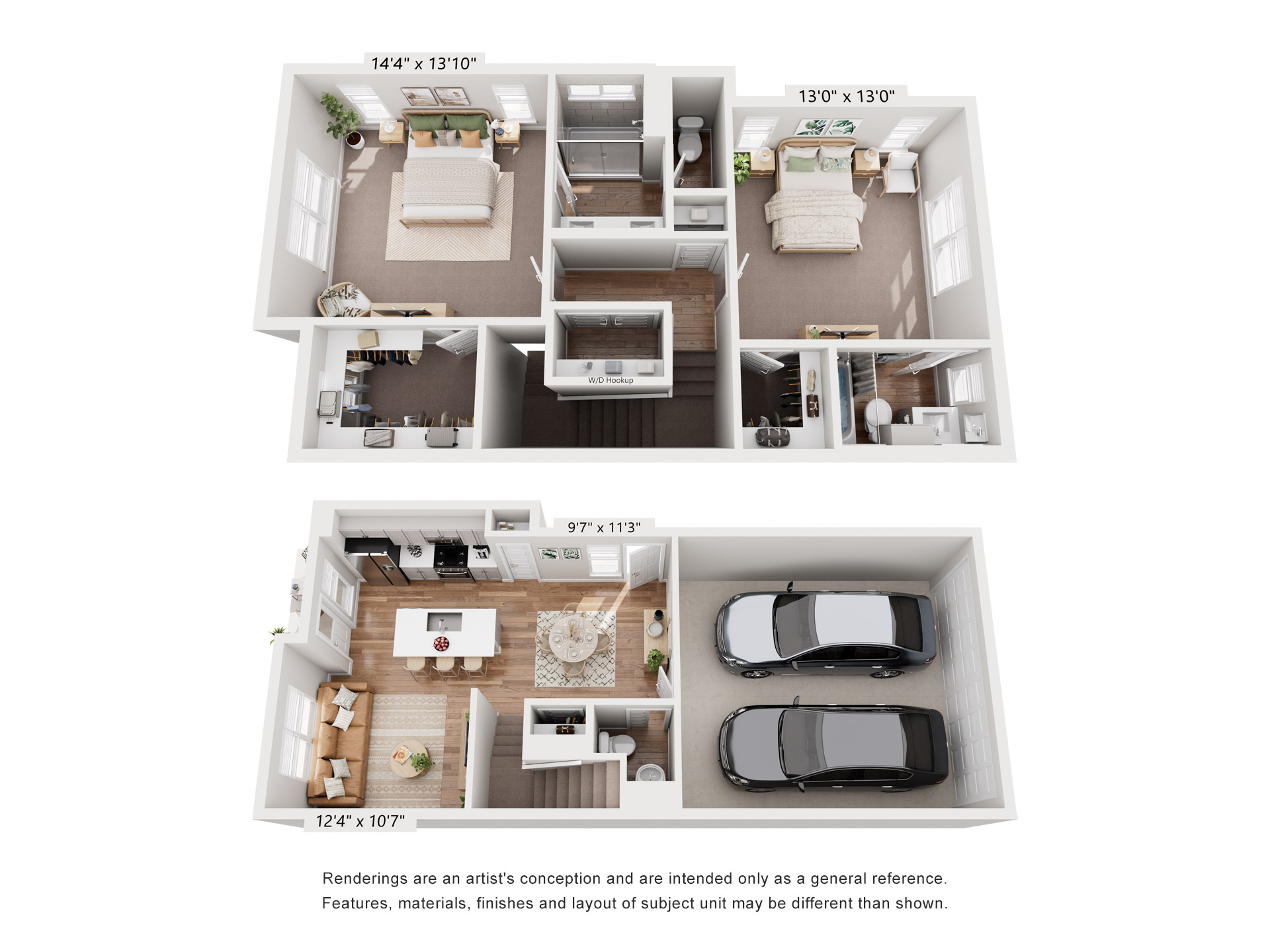 Duplex 1B - Elevation A-II floor plan