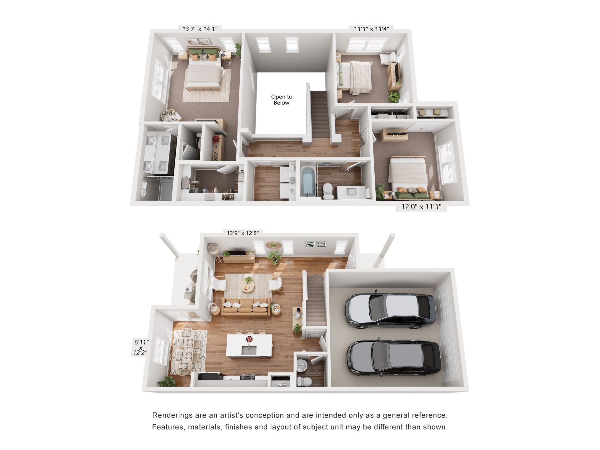 Duplex 3A - Elevation B-II floor plan