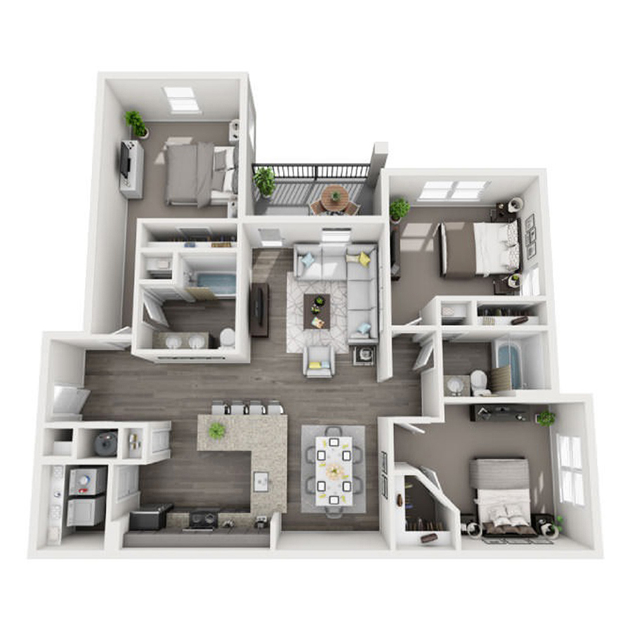 C-1- 3x2 floor plan