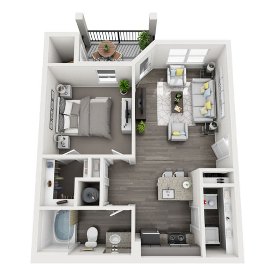 A-1 -1x1 floor plan