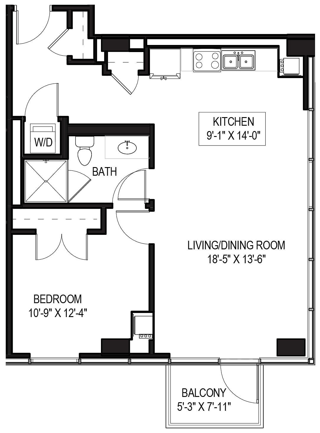 1 Bed/1 Bath-07 floor plan