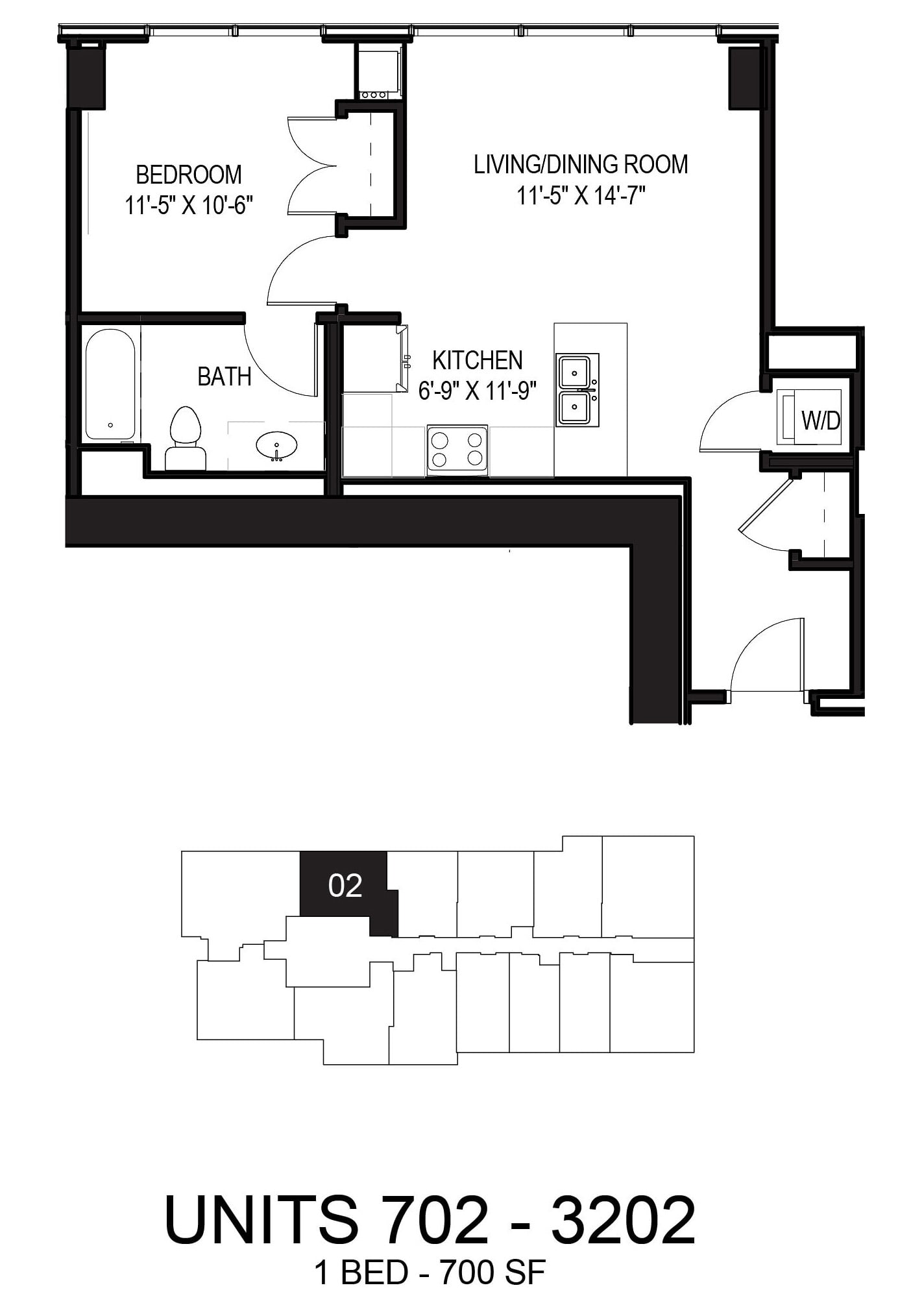 Unit 2102 floor plan