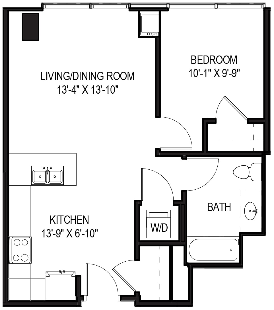 1 Bed/1 Bath-04 floor plan