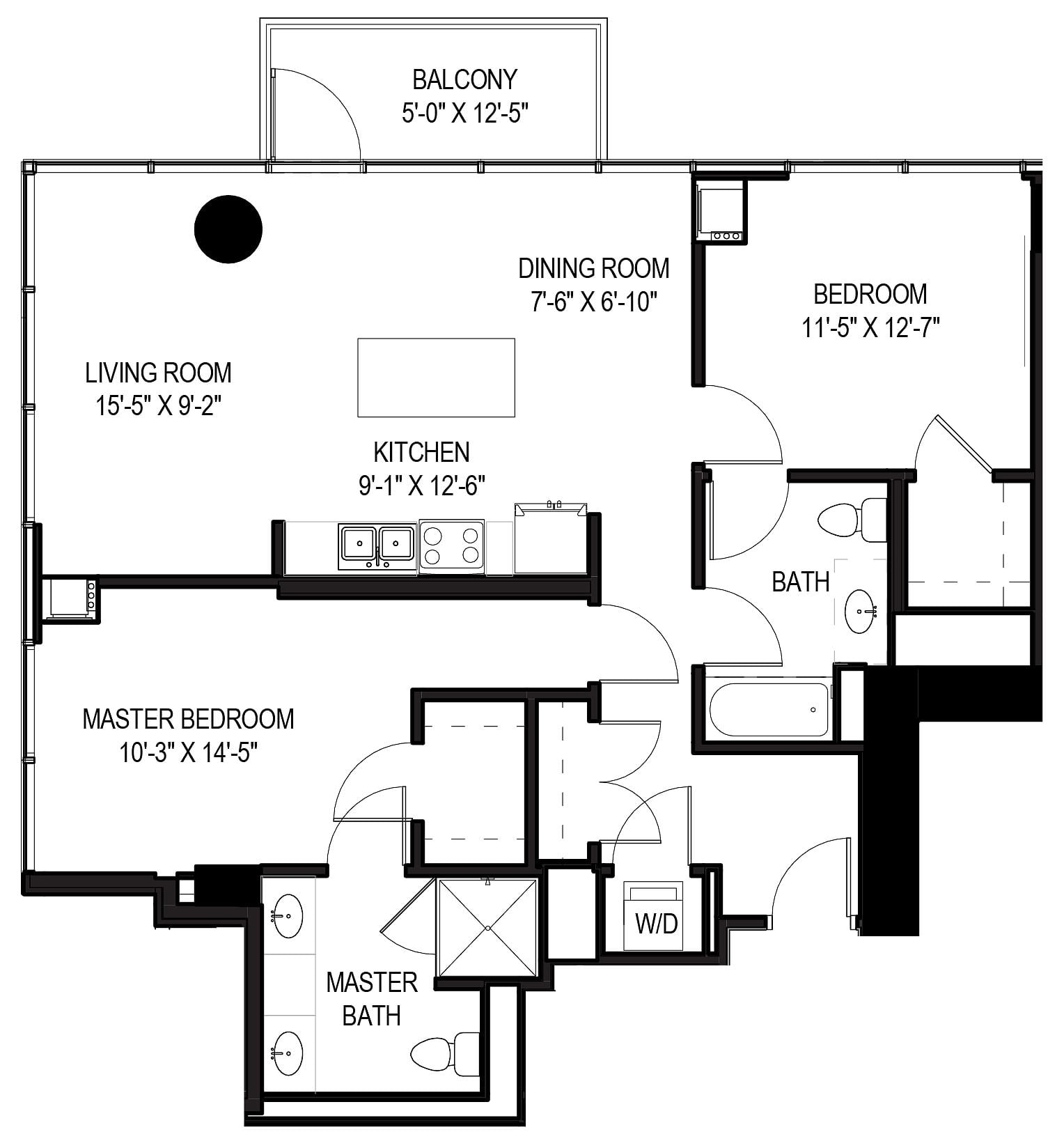 Unit 1501 floor plan