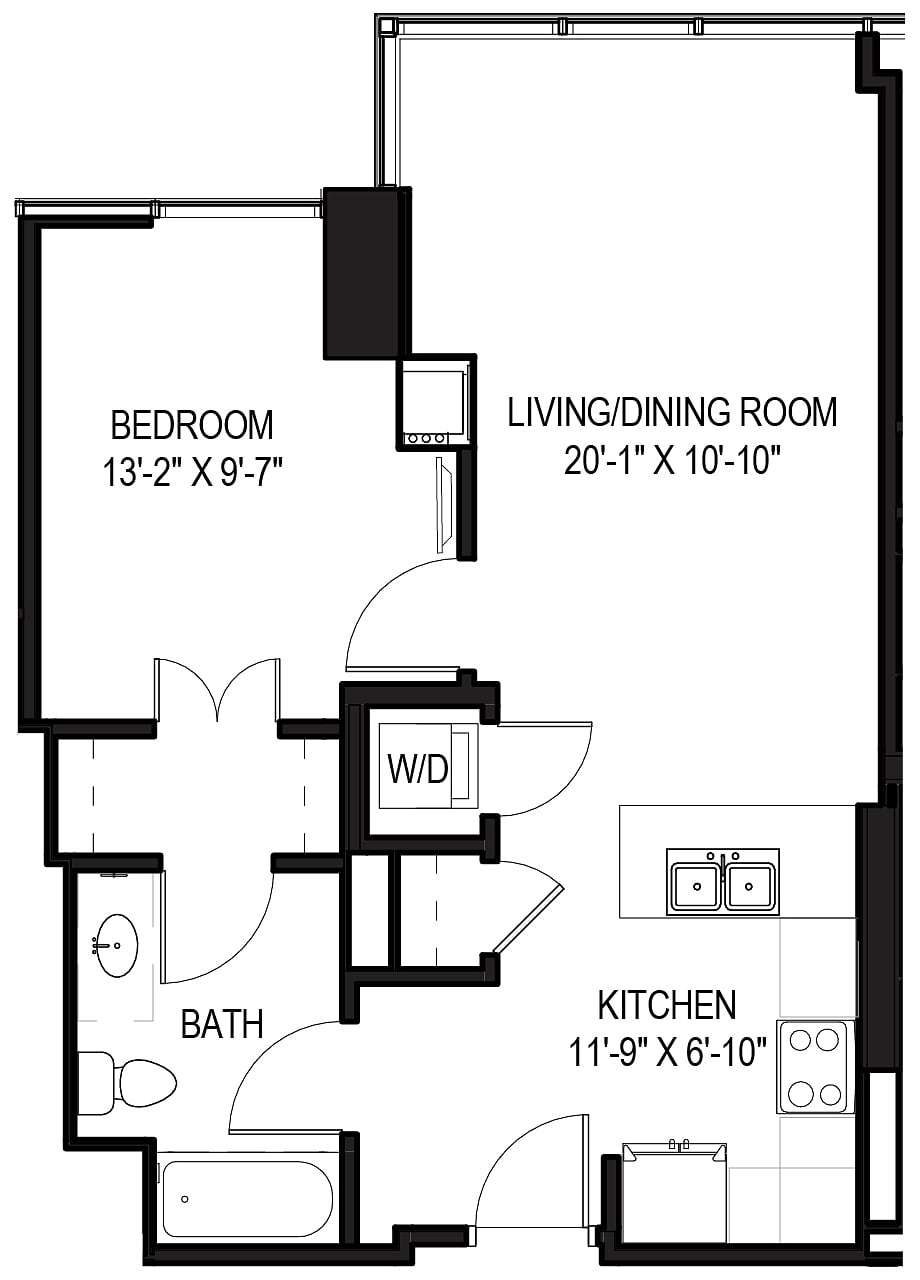 1 Bed/1 Bath-05 floor plan