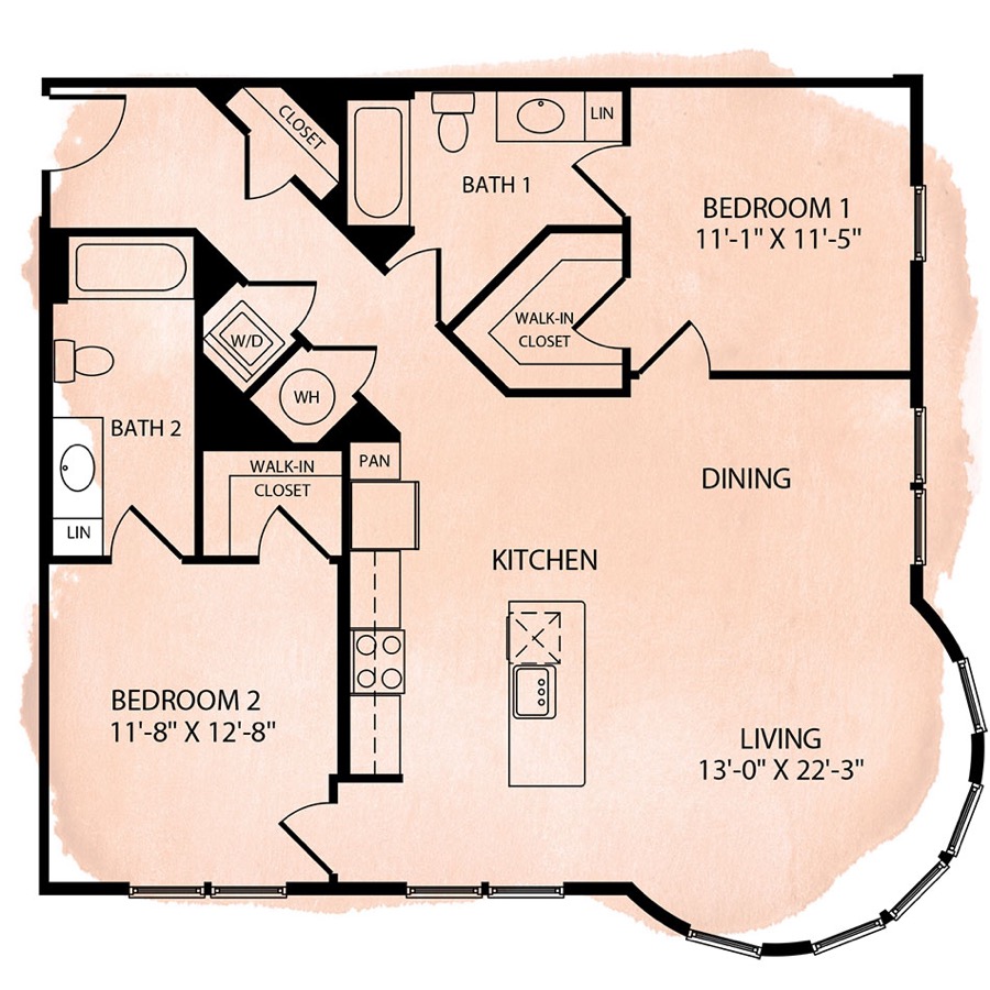 Portland Flats B8-HC floor plan