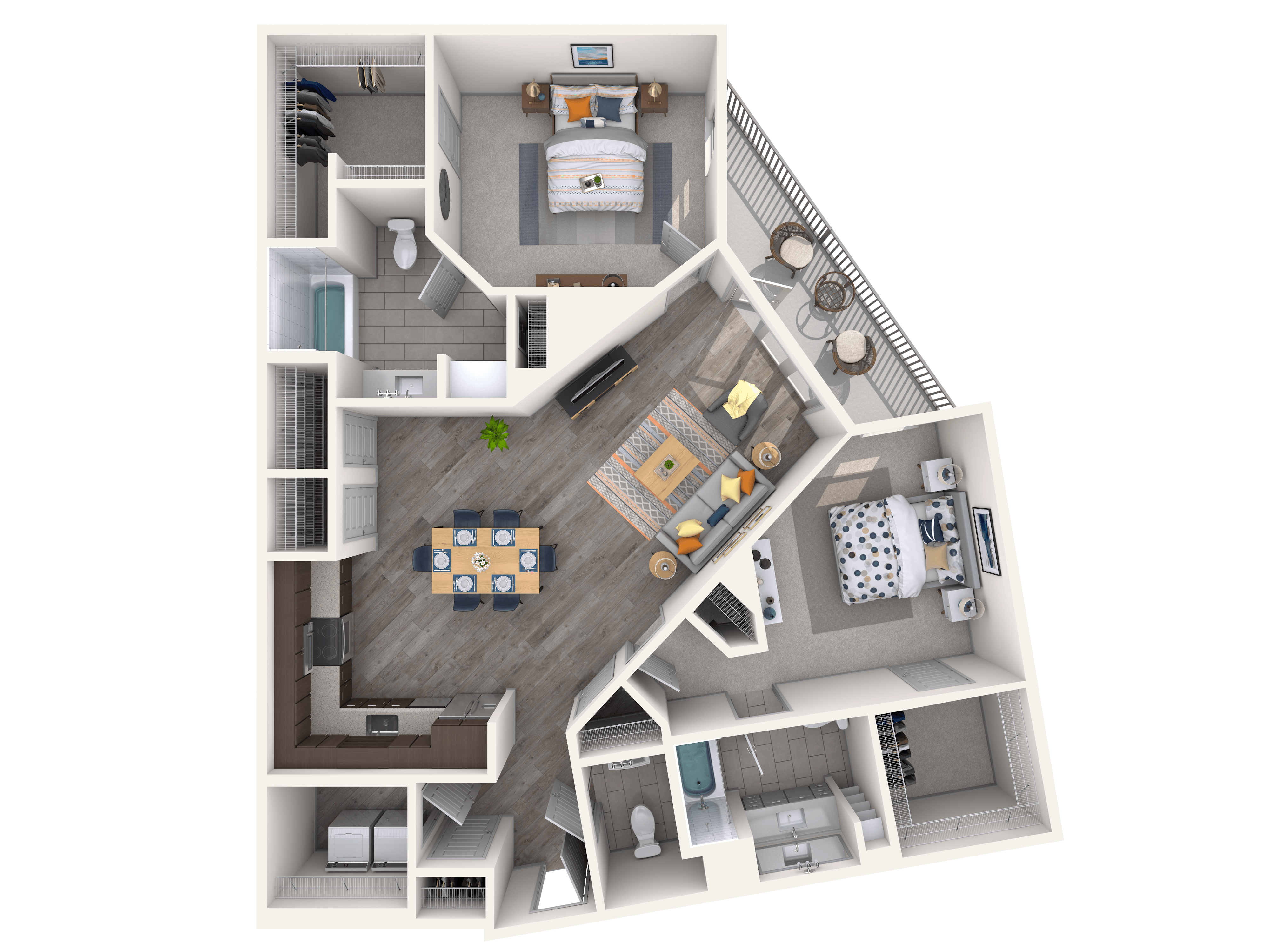 Ribbon floor plan