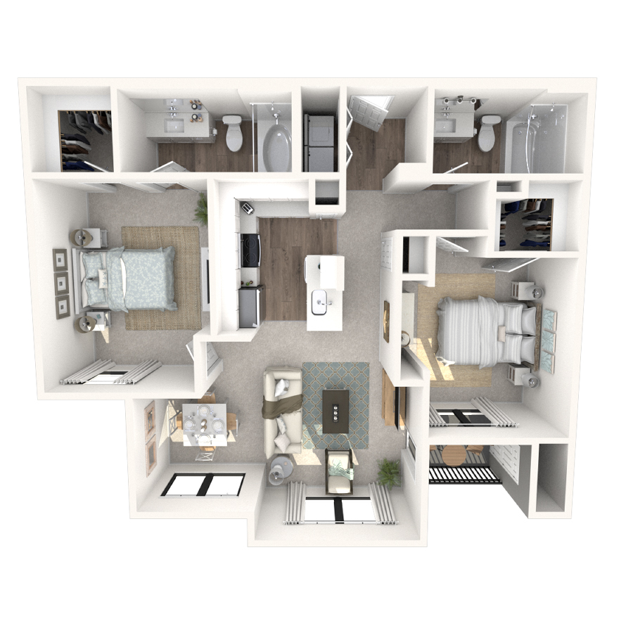 2x2 B1 floor plan
