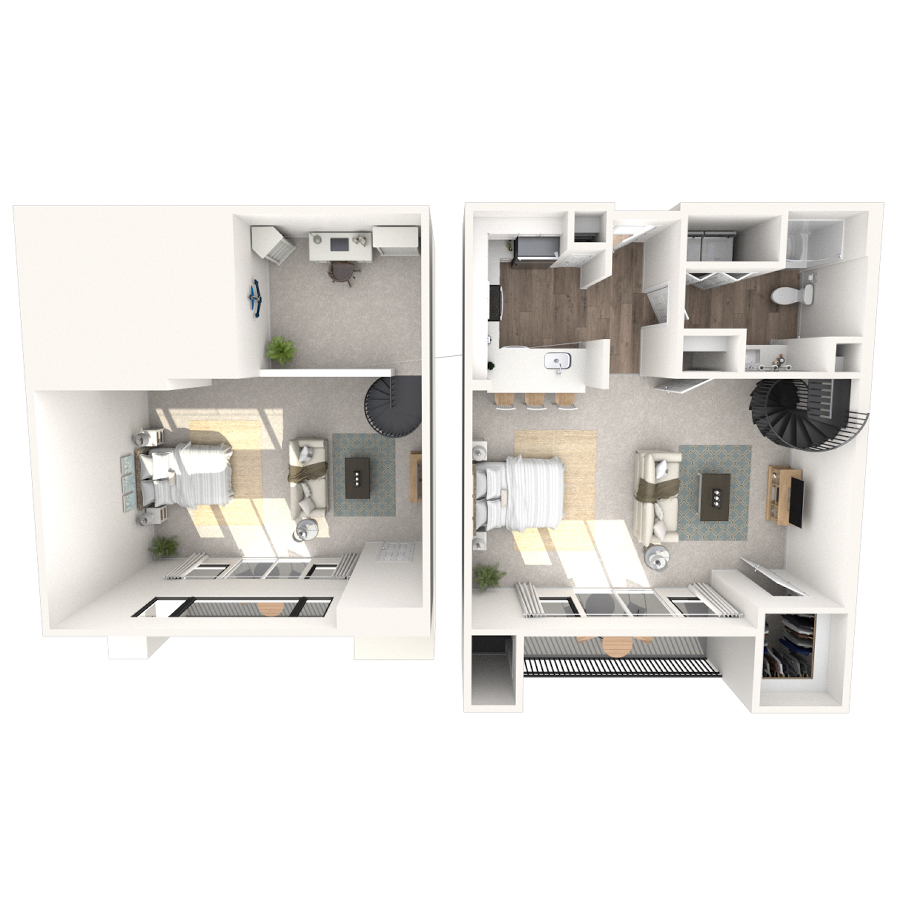0x1 E1 Loft floor plan