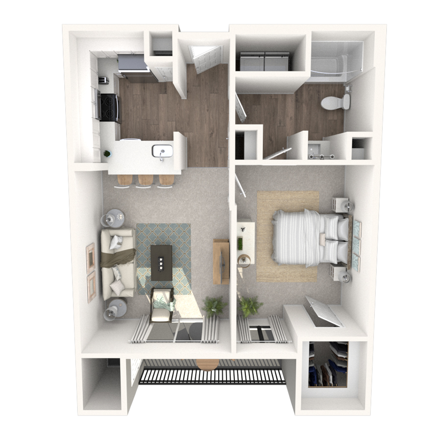 1x1 A2 floor plan