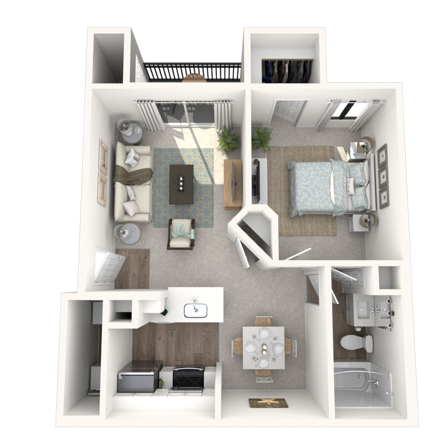 1x1 A1 floor plan