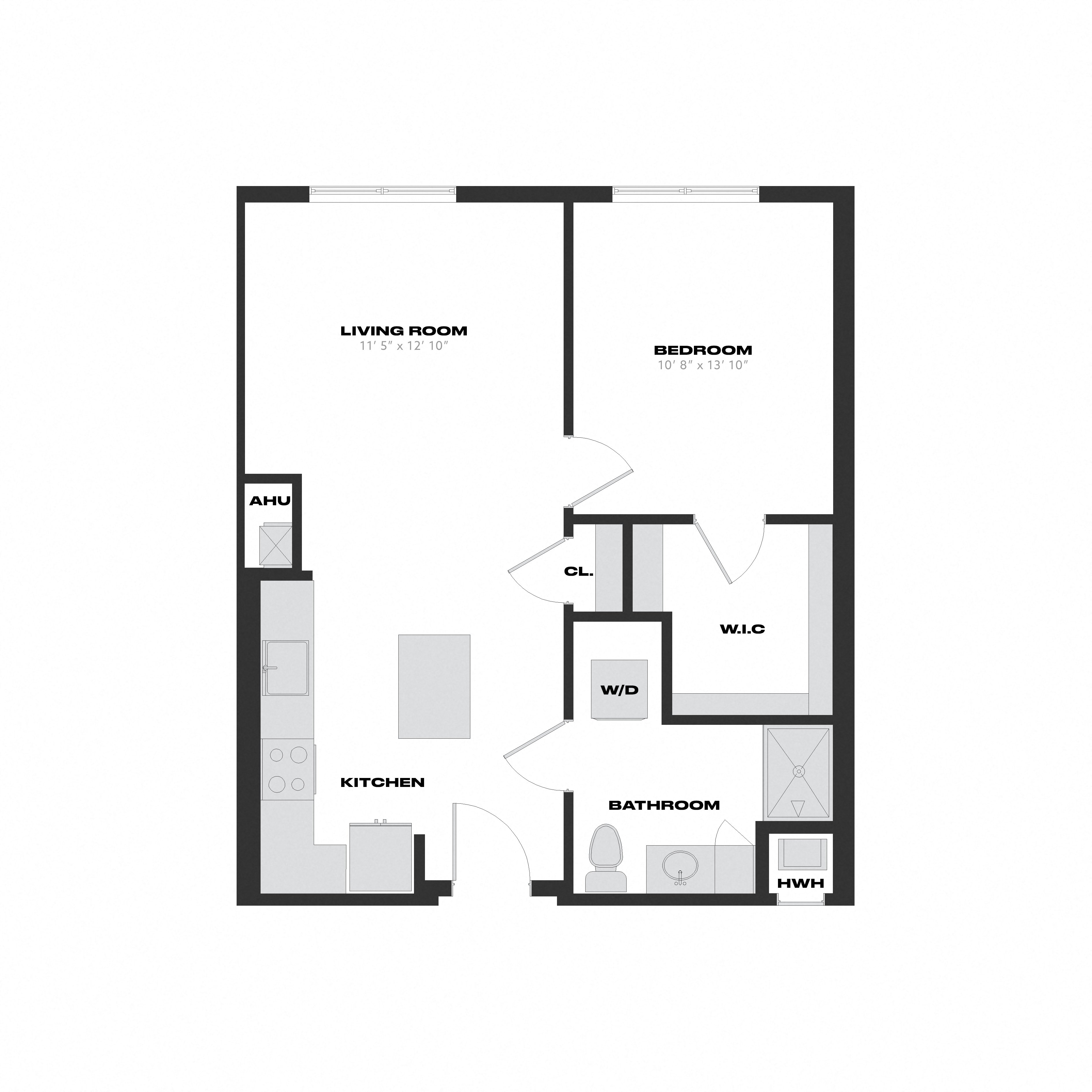 1 Bed/1 Bath-A1 floor plan
