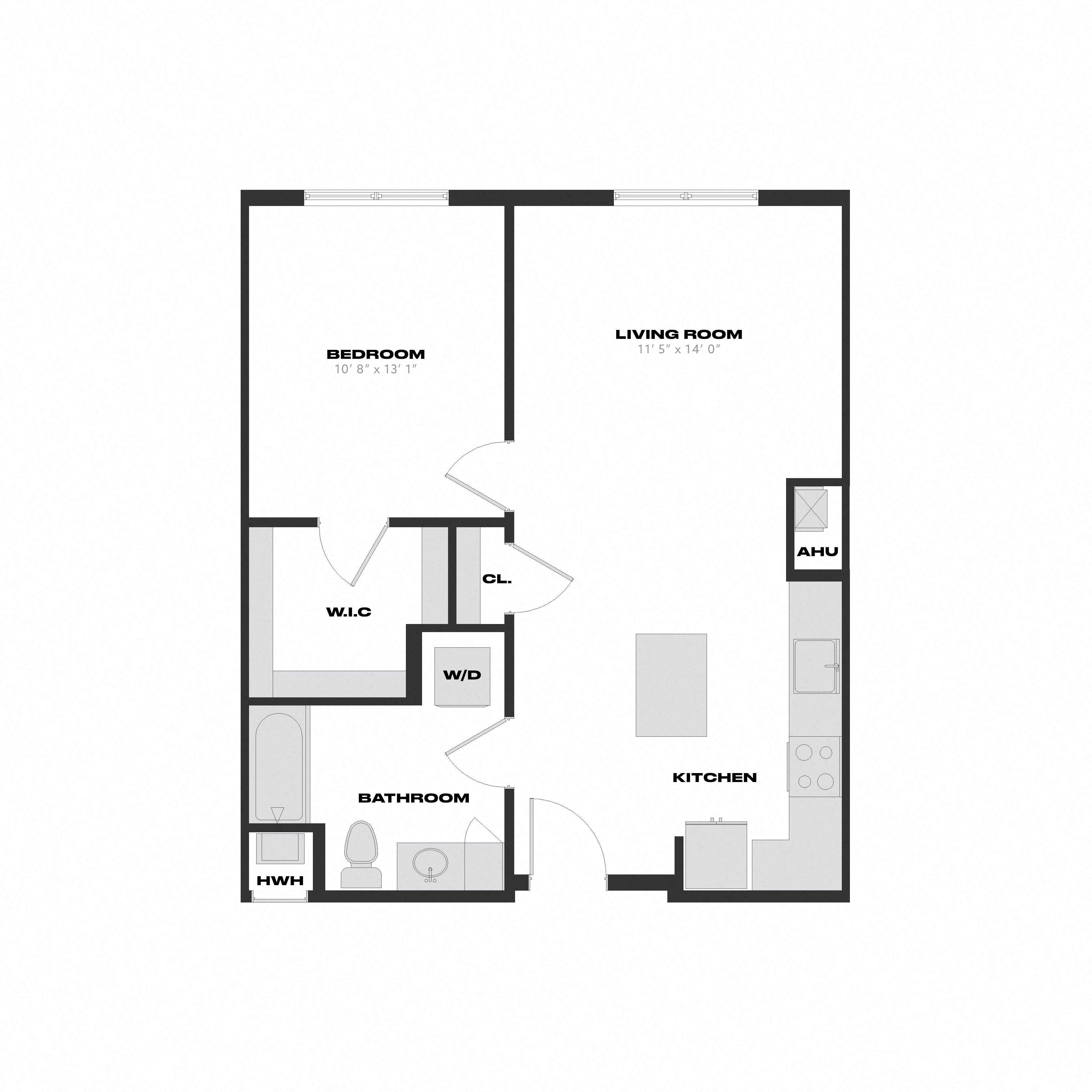1 Bed/1 Bath-A5 floor plan