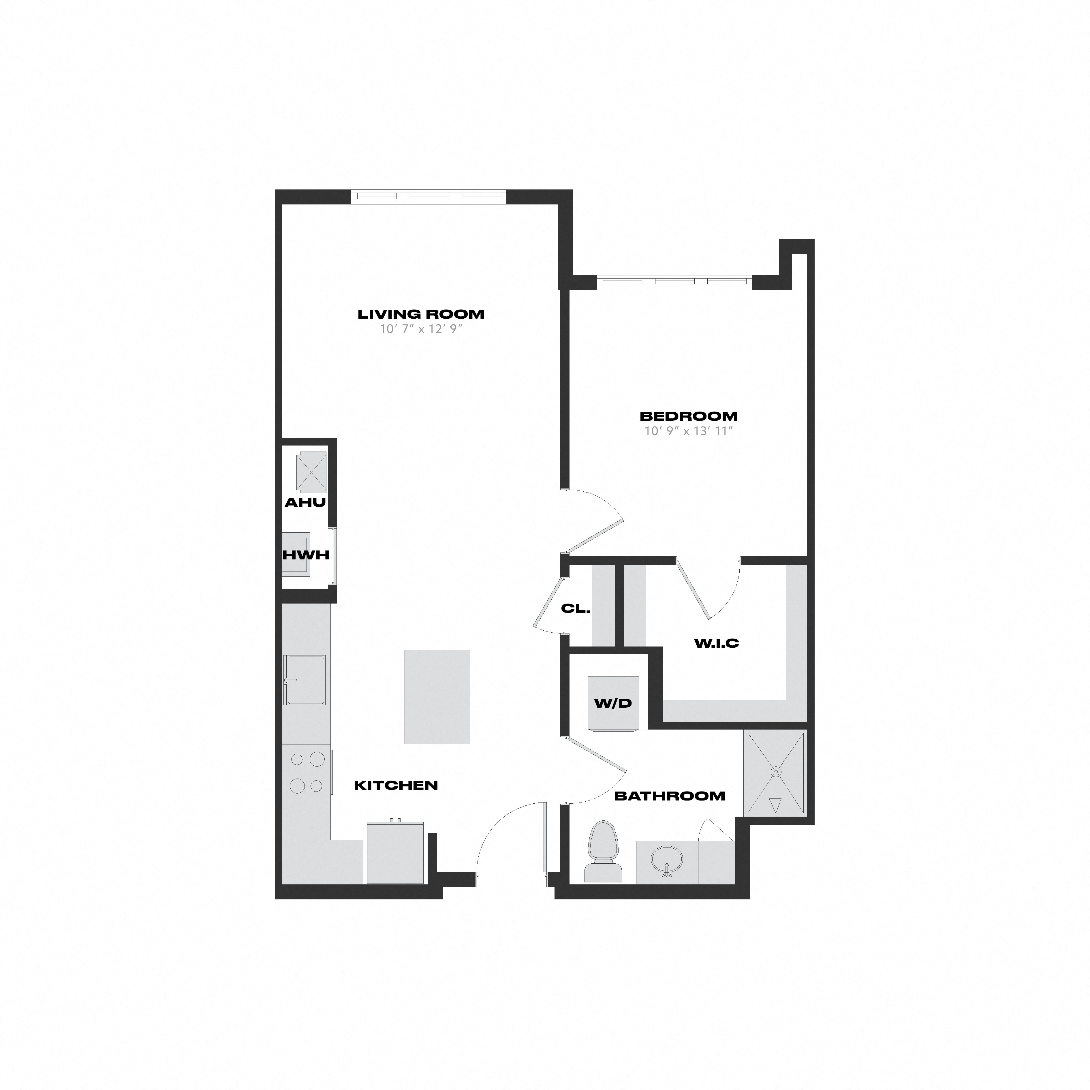1 Bed/1 Bath-A9 floor plan