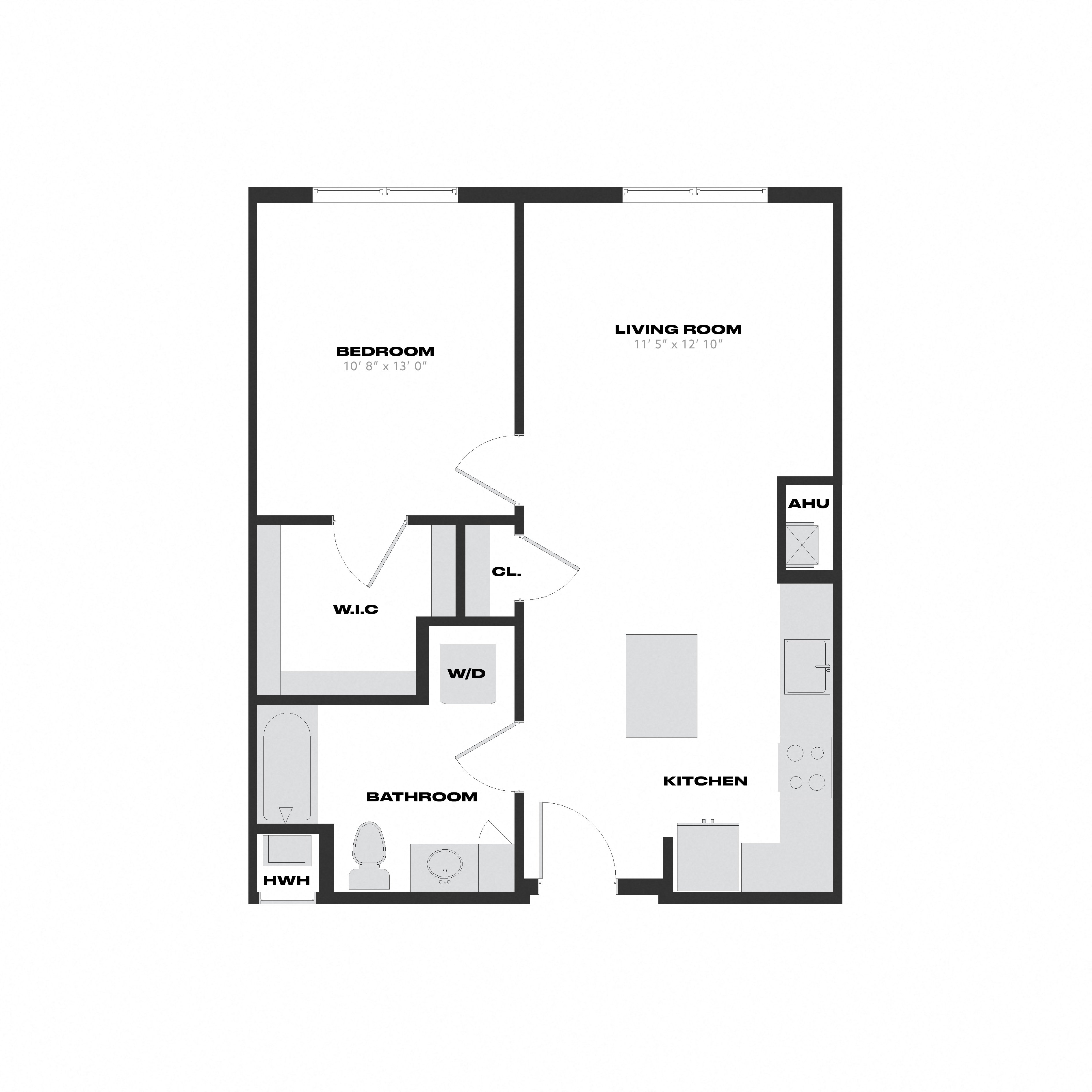 1 Bed/1 Bath-A4 floor plan