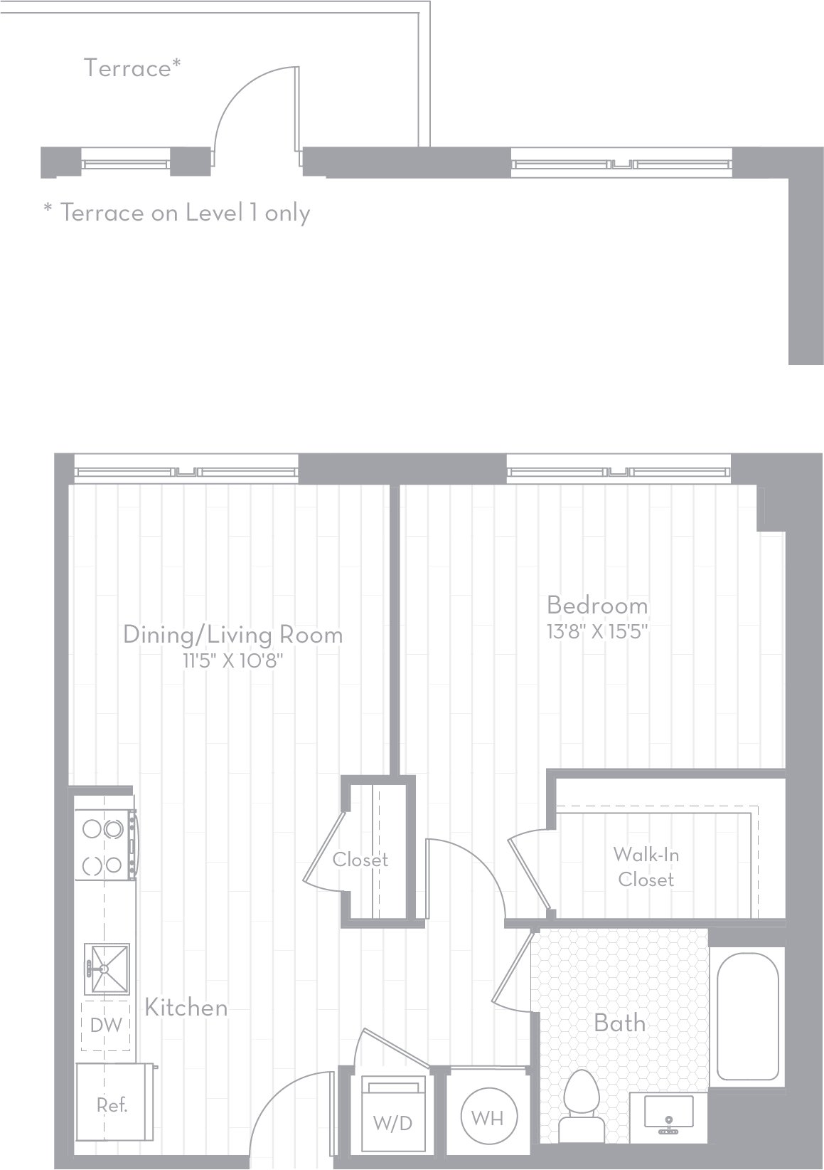 1 Bed/1 Bath-A13 floor plan