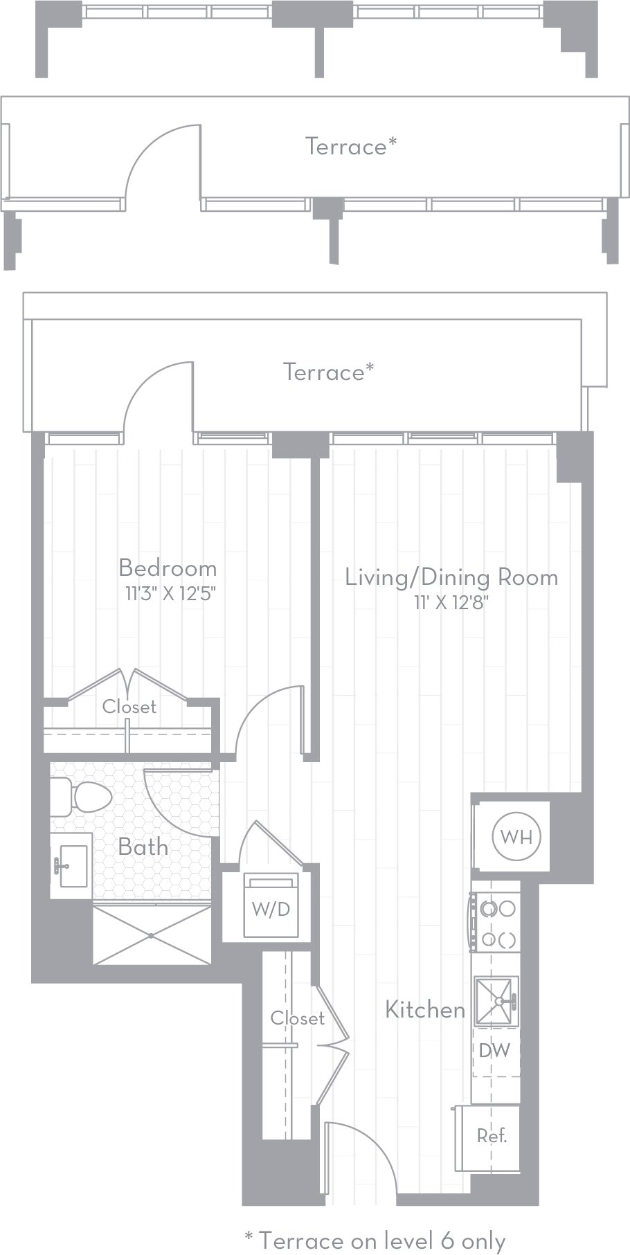 1 Bed/1 Bath-A04 floor plan