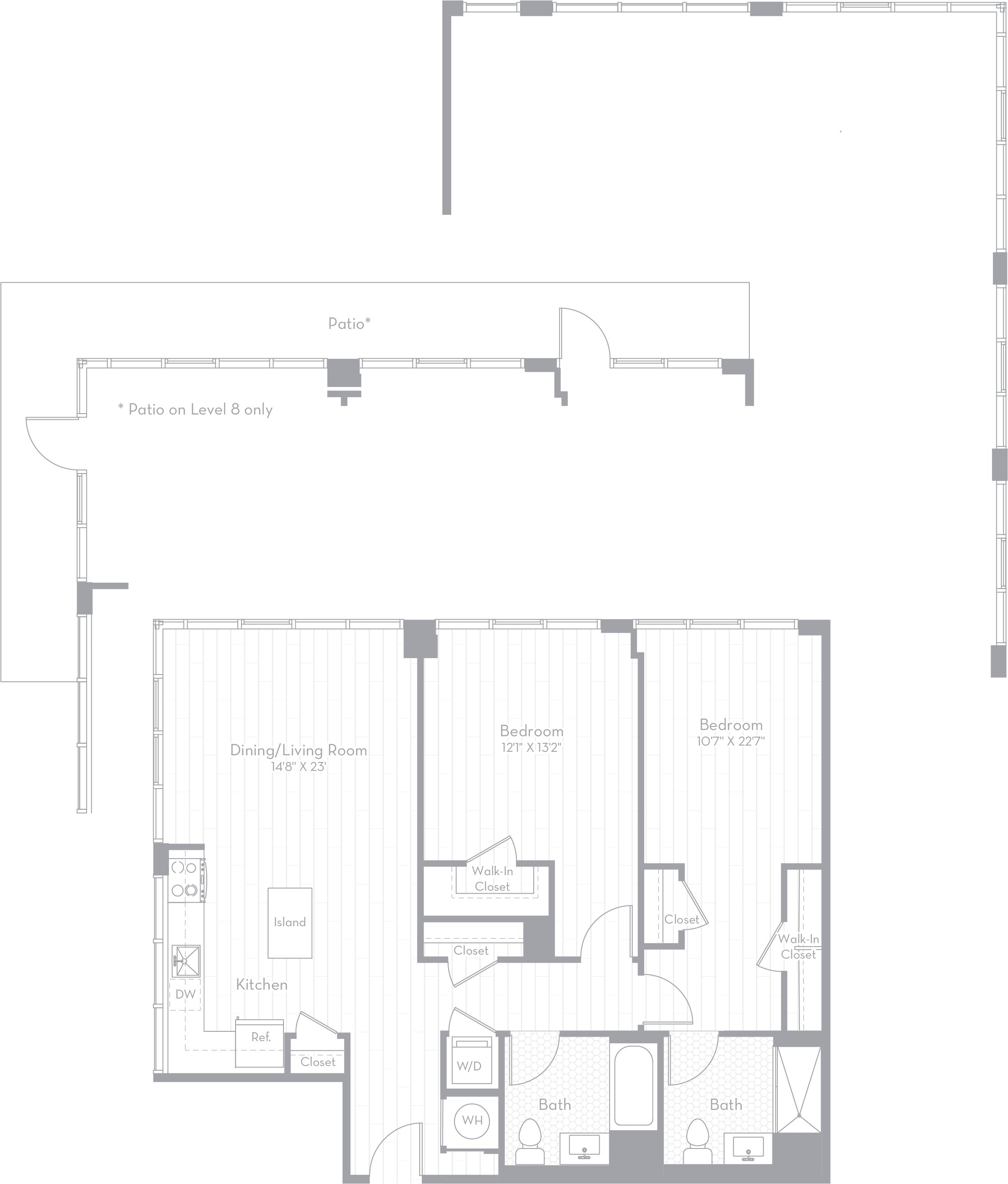 2 Bed/2 Bath-B18 floor plan