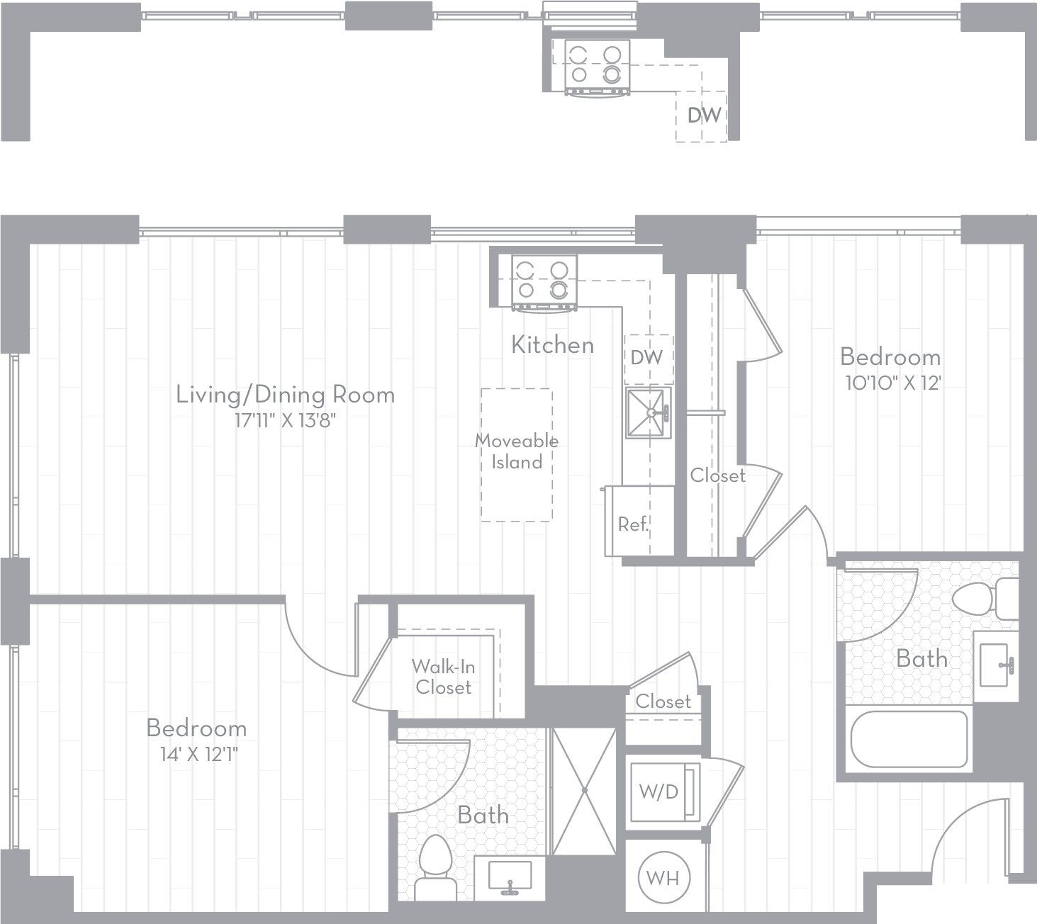 2 Bed/2 Bath-B17 floor plan