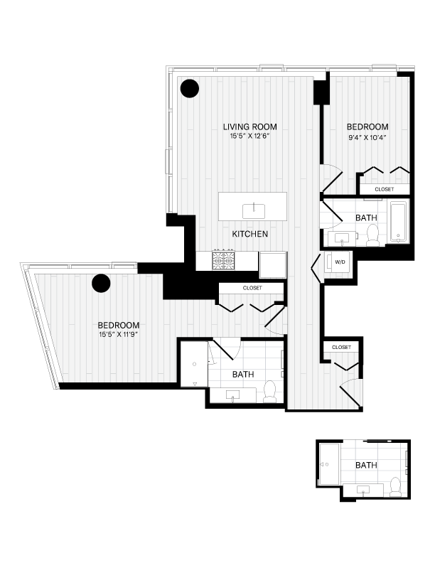 2 Bed/2 Bath-2A-4 floor plan