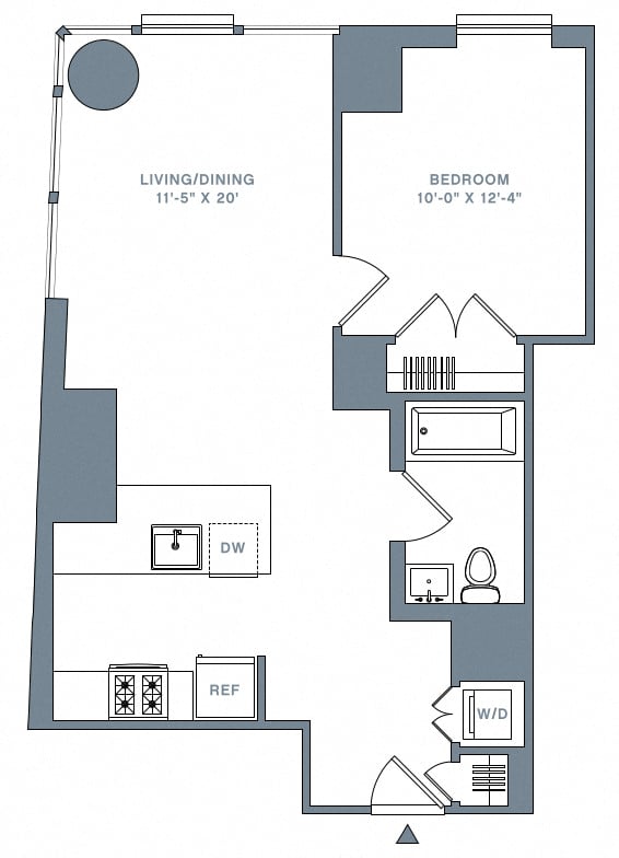 1 Bed_1 Bath-5-51 E floor plan