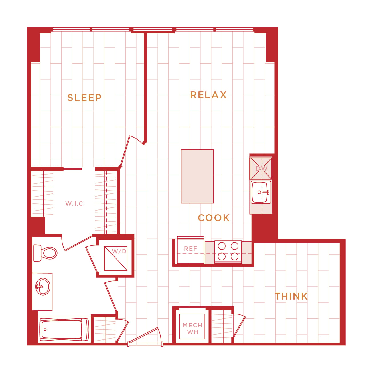 1 Bed/1 Bath Den s-ad10 floor plan