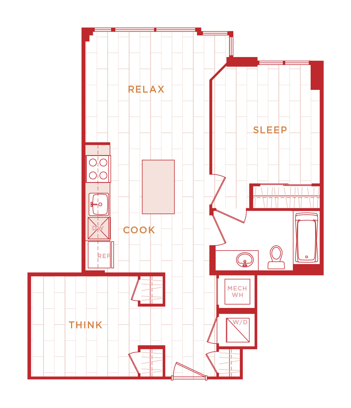 1 Bed/1 Bath Den s-ad04 floor plan