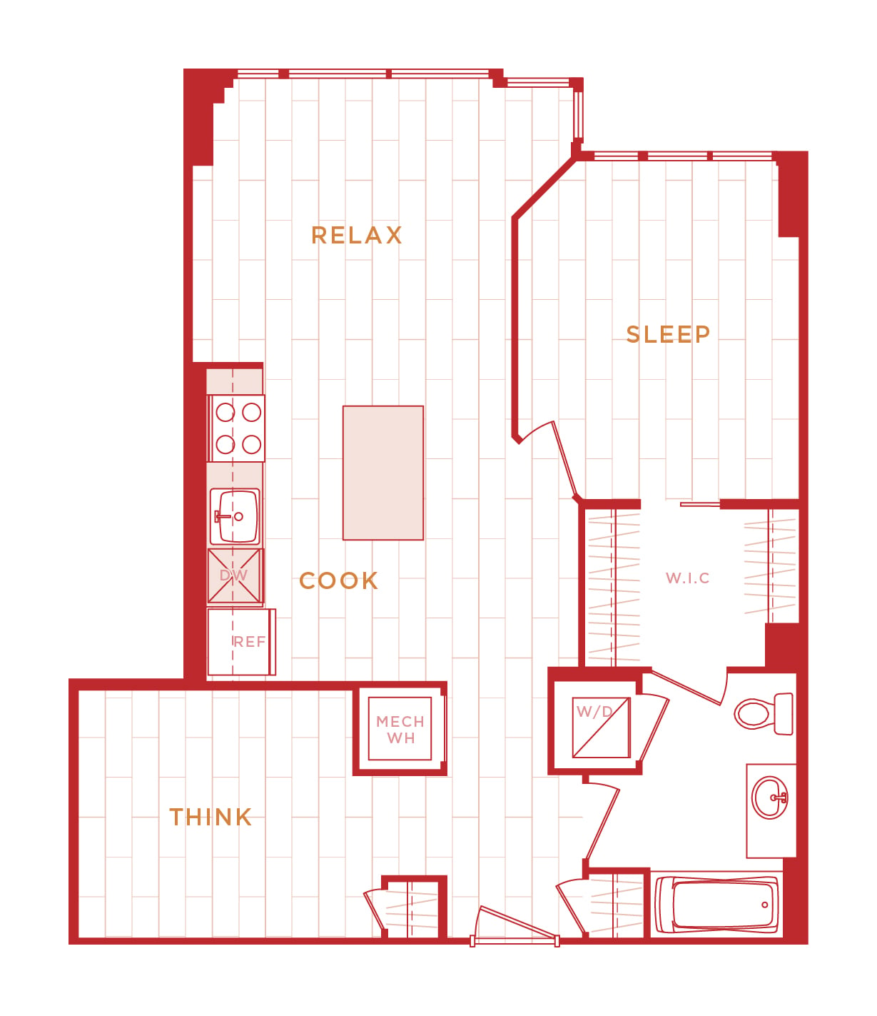 1 Bed/1 Bath Den s-ad13 floor plan