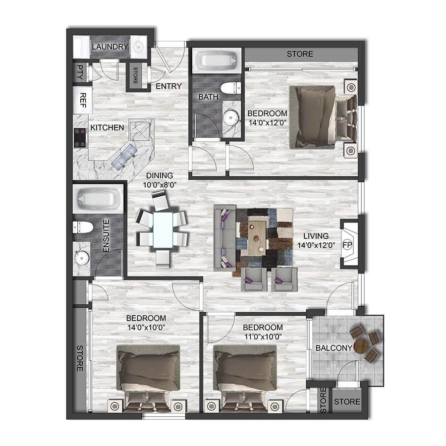 B3 floor plan