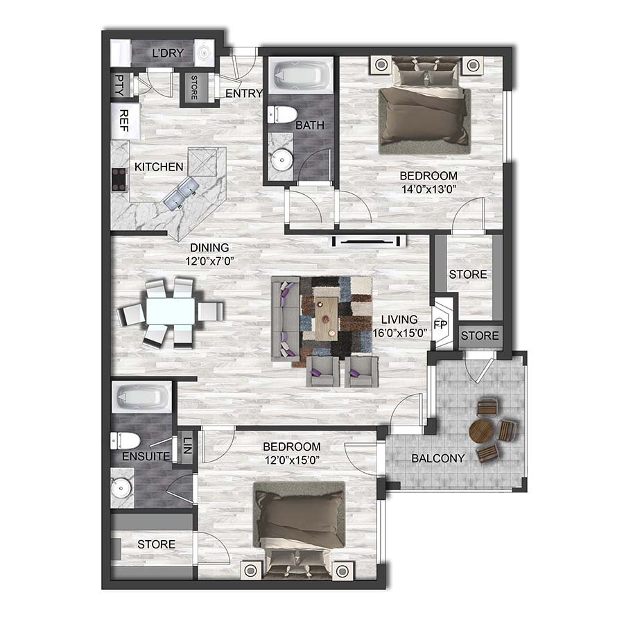 B2 floor plan