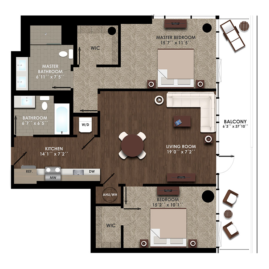 2-R floor plan