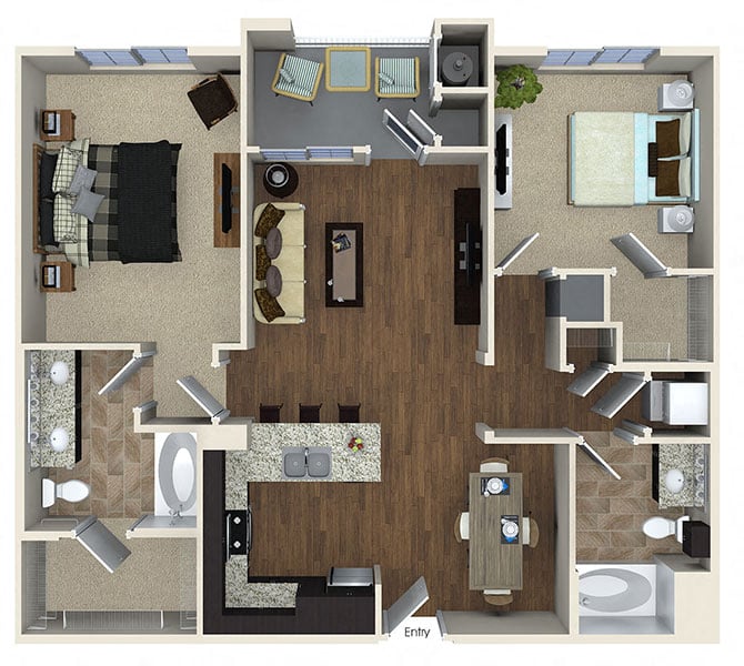 B3 2x2 floor plan
