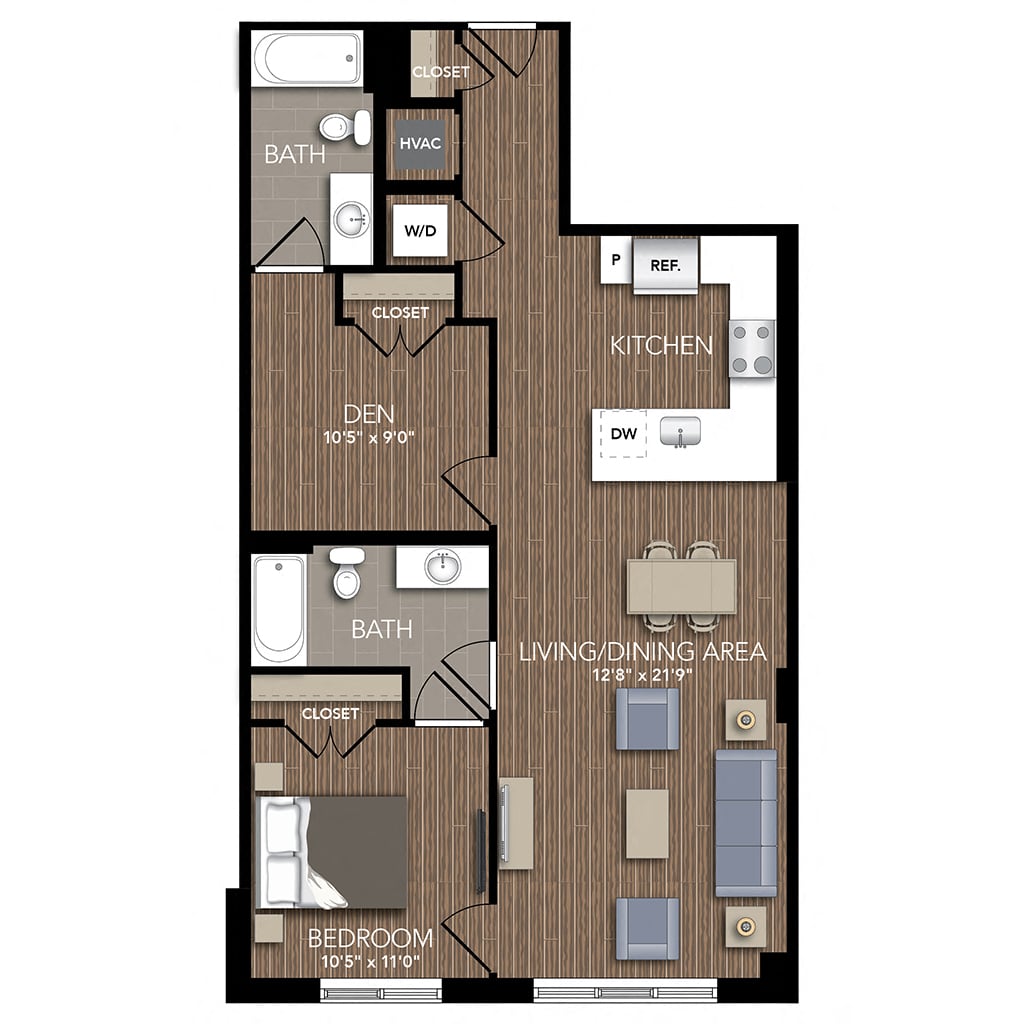 A11 Den floor plan