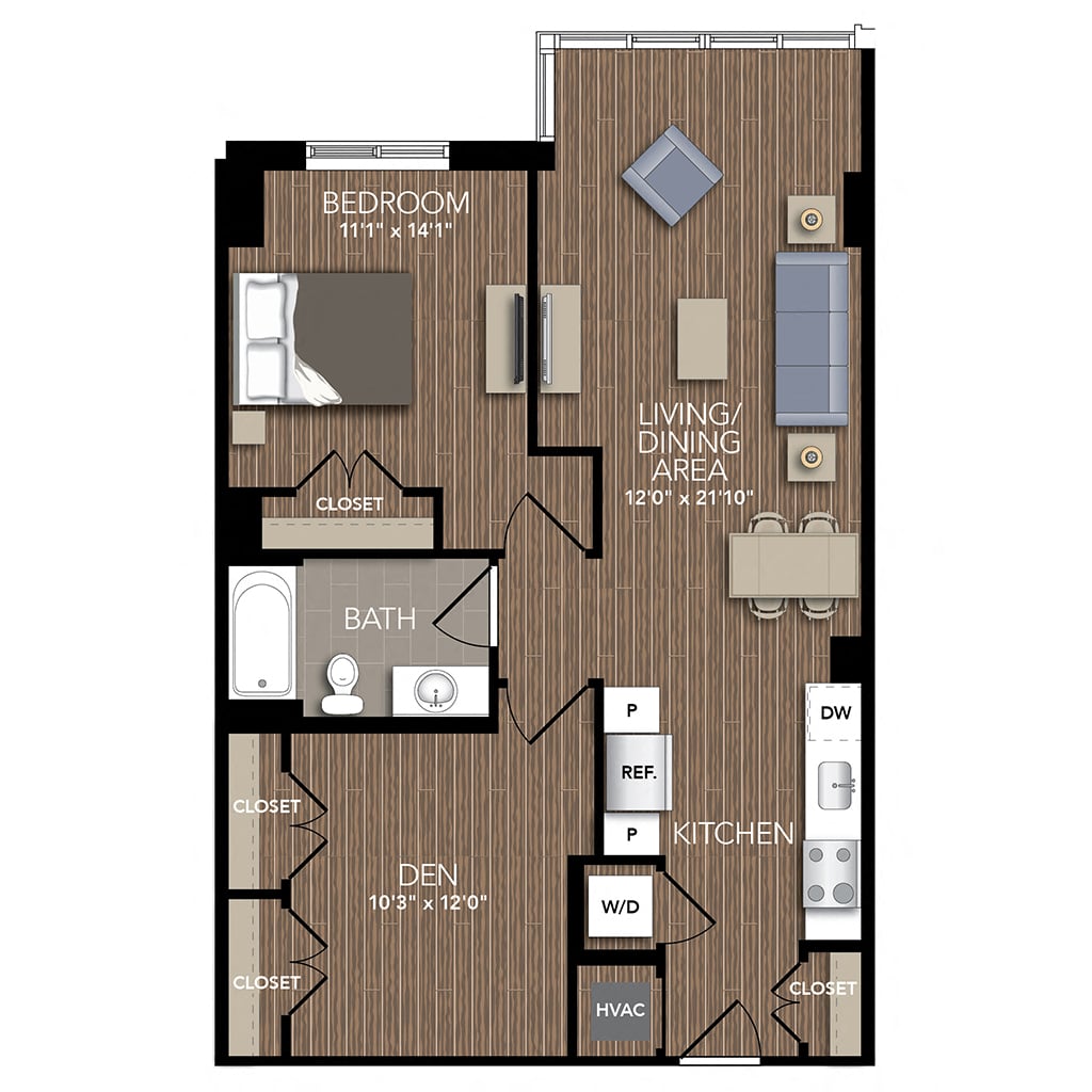 A8 Den floor plan