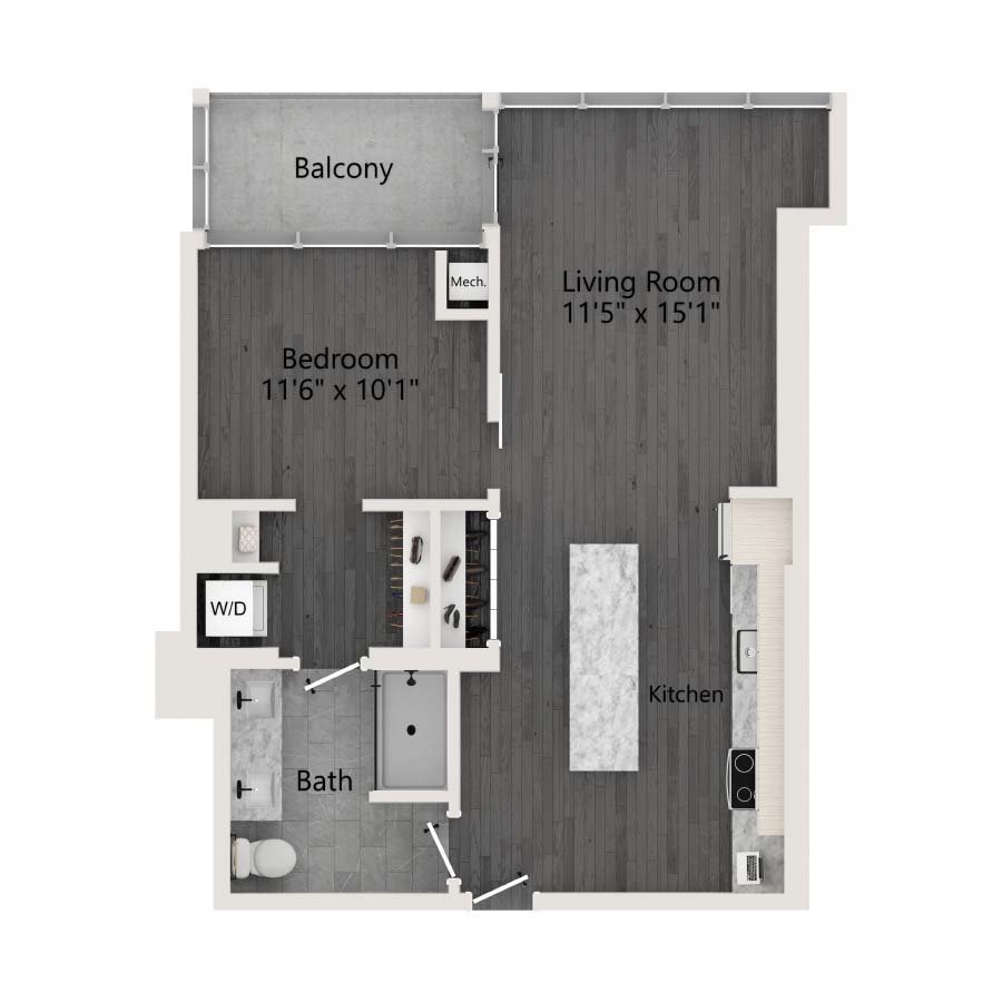Unit 1905 floor plan