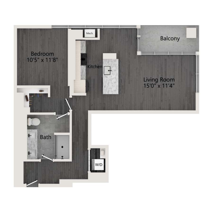Unit 2102 floor plan