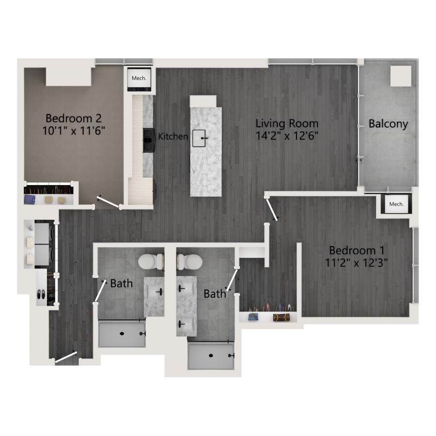 Unit 401 floor plan