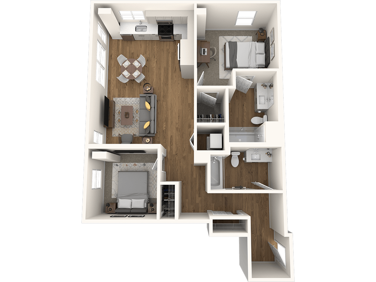 2-bedroom A floor plan