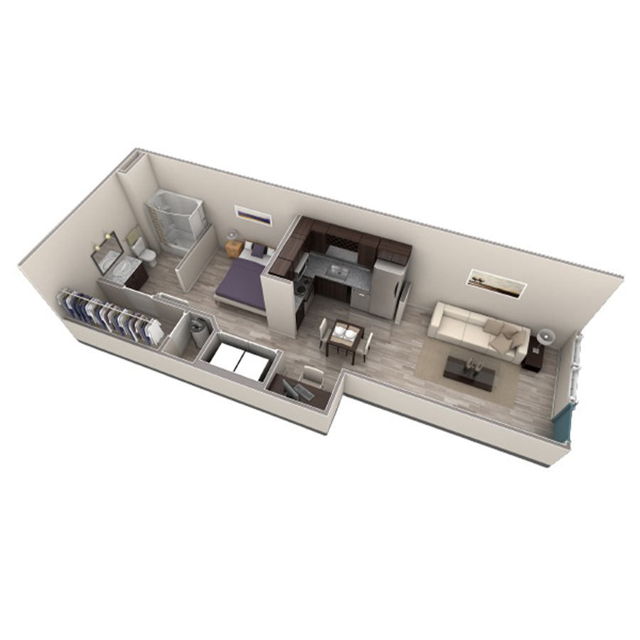 Studio Grand Courtyard floor plan