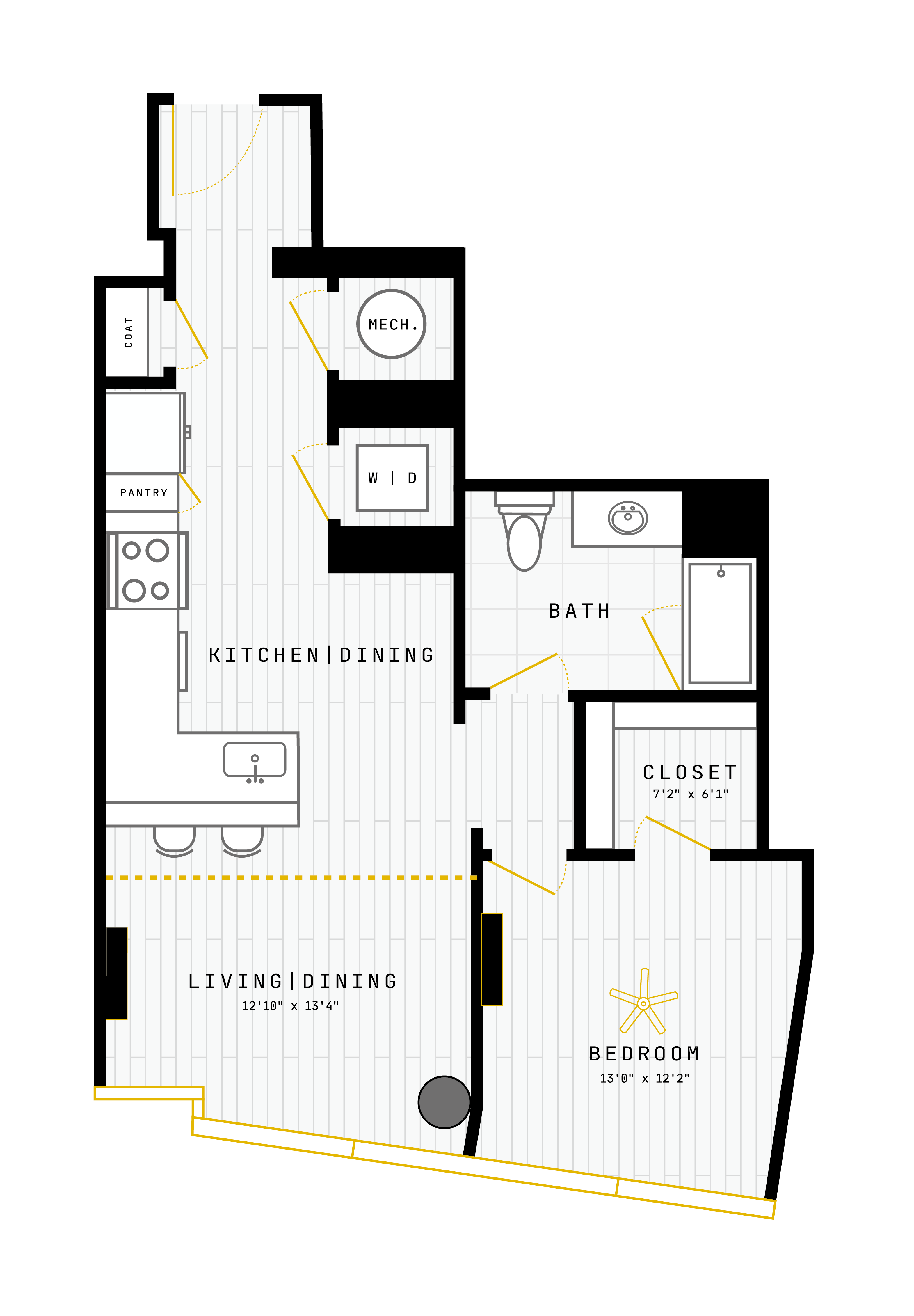 1 Bed/1 Bath-1BR-10 floor plan